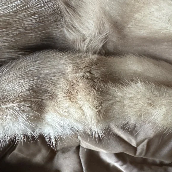 Vintage 1950s Marshall field & Company RARE sapphire mink fur coat cape - Picture 7 of 11